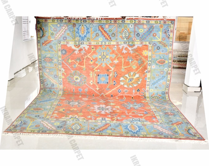 Oushak Rug Burnt Orange Oushak Area Rug