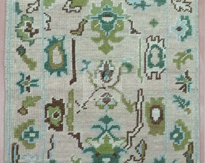 Oushak Rug Hand Knotted 8x10, 9x12, 10x14, Wool Traditional And Vintage Antique Oushak Wool Area Rug For Living Room Rug