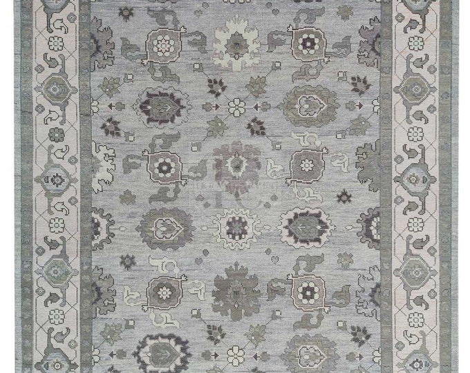 Oushak Rug Hand Knotted 8x10, 9x12, 10x14, Wool Traditional And Vintage Antique Oushak Wool Area Rug For Living Room Rug