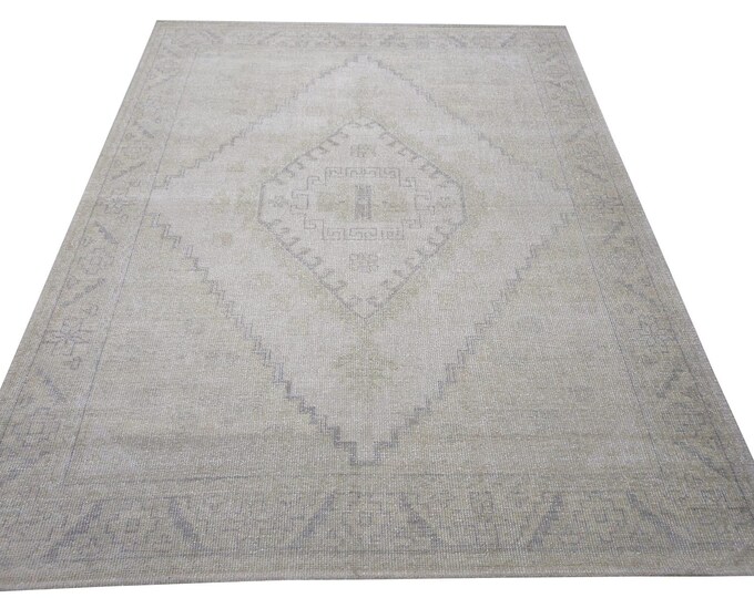 Oushak Rug Hand Knotted 8x10, 9x12, 10x14, Wool Traditional And Vintage Antique Oushak Wool Area Rug For Living Room Rug