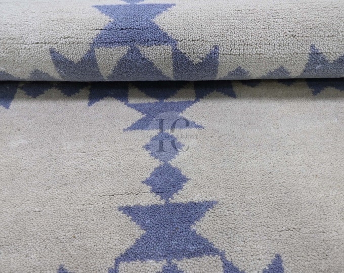 Oushak Rug Hand Knotted 8x10, 9x12, 10x14, Wool Traditional And Vintage Antique Oushak Wool Area Rug For Living Room Rug
