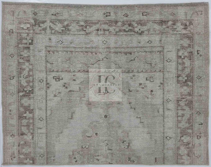 Oushak Rug Hand Knotted 8x10, 9x12, 10x14, Wool Traditional And Vintage Antique Oushak Wool Area Rug For Living Room Rug