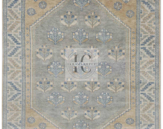 Oushak Rug Hand Knotted 8x10, 9x12, 10x14, Wool Traditional And Vintage Antique Oushak Wool Area Rug For Living Room Rug