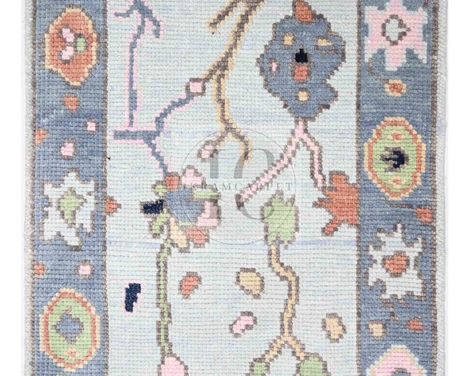 Oushak Rug Hand Knotted 8x10, 9x12, 10x14, Wool Traditional And Vintage Antique Oushak Wool Area Rug For Living Room Rug