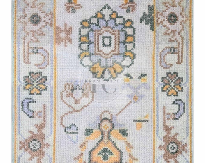 Oushak Rug Hand Knotted 8x10, 9x12, 10x14, Wool Traditional And Vintage Antique Oushak Wool Area Rug For Living Room Rug