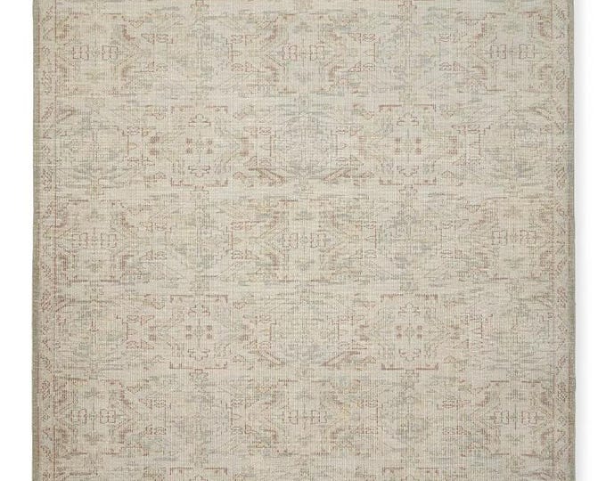 Oushak Rug Hand Knotted 8x10, 9x12, 10x14, Wool Traditional And Vintage Antique Oushak Wool Area Rug For Living Room Rug