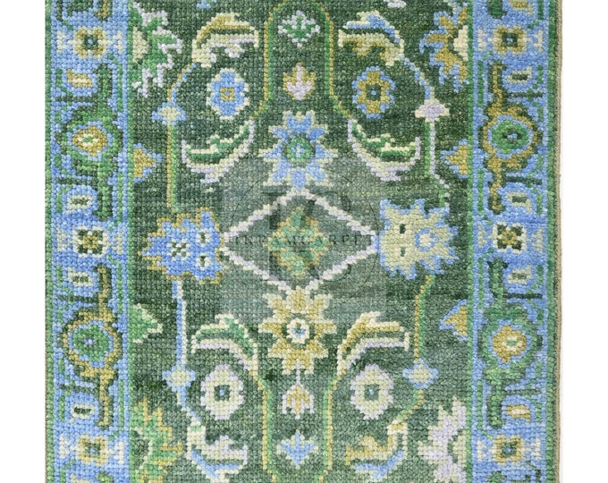 Oushak Rug Hand Knotted 8x10, 9x12, 10x14, Wool Traditional And Vintage Antique Oushak Wool Area Rug For Living Room Rug