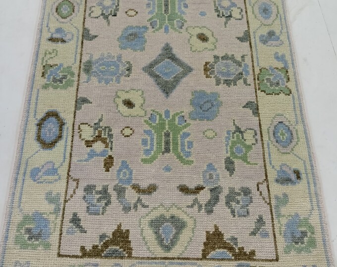 Oushak Rug Hand Knotted 8x10, 9x12, 10x14, Wool Traditional And Vintage Antique Oushak Wool Area Rug For Living Room Rug