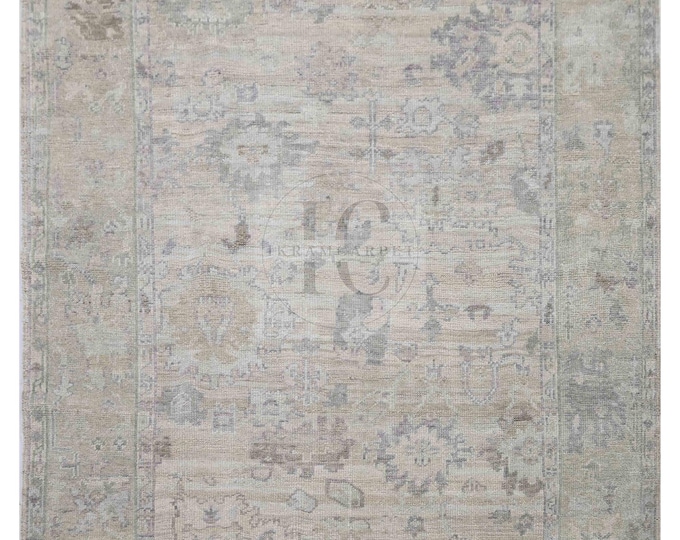 Oushak Rug Hand Knotted 8x10, 9x12, 10x14, Wool Traditional And Vintage Antique Oushak Wool Area Rug For Living Room Rug