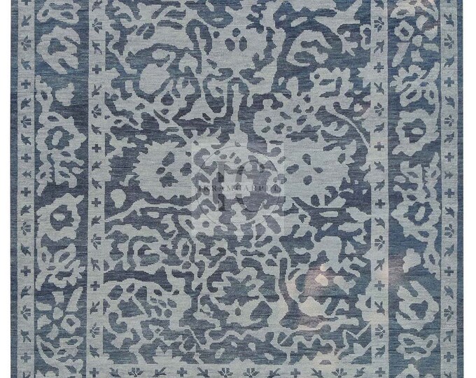 Oushak Rug Hand Knotted 8x10, 9x12, 10x14, Wool Traditional And Vintage Antique Oushak Wool Area Rug For Living Room Rug