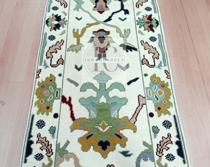 Oushak Rug Hand Knotted 8x10, 9x12, 10x14, Wool Traditional And Vintage Antique Oushak Wool Area Rug For Living Room Rug