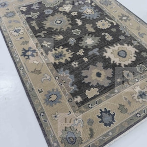 Oushak Rug Hand Knotted 8x10, 9x12, 10x14, Wool Traditional And Vintage Antique Oushak Wool Area Rug For Living Room Rug