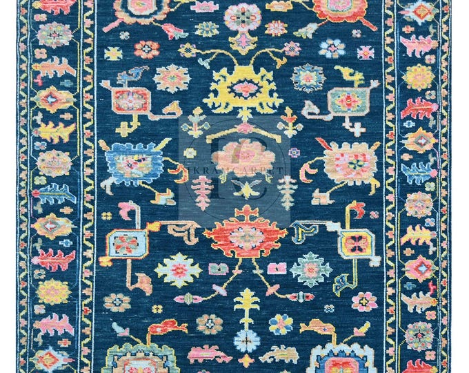 Oushak Rug Hand Knotted 8x10, 9x12, 10x14, Wool Traditional And Vintage Antique Oushak Wool Area Rug For Living Room Rug