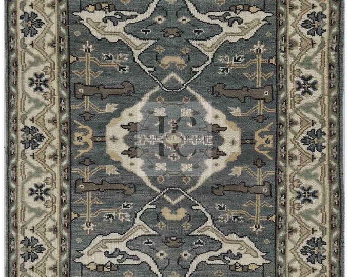 Oushak Rug Hand Knotted 8x10, 9x12, 10x14, Wool Traditional And Vintage Antique Oushak Wool Area Rug For Living Room Rug