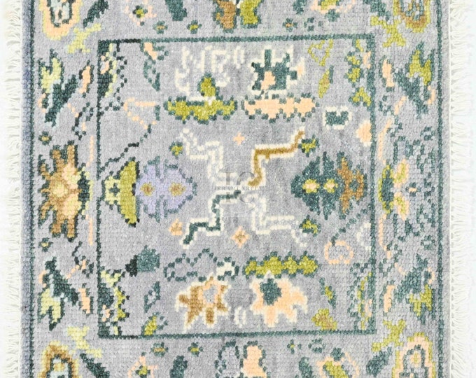 Oushak Rug Hand Knotted 8x10, 9x12, 10x14, Wool Traditional And Vintage Antique Oushak Wool Area Rug For Living Room Rug