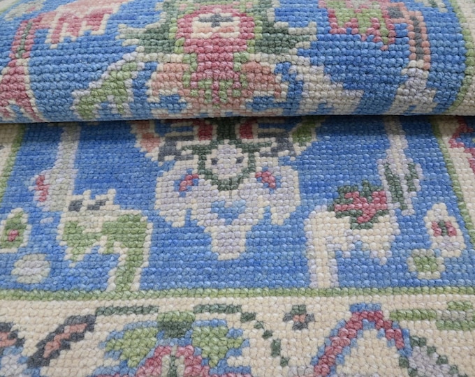 Oushak Rug Hand Knotted 8x10, 9x12, 10x14, Wool Traditional And Vintage Antique Oushak Wool Area Rug For Living Room Rug