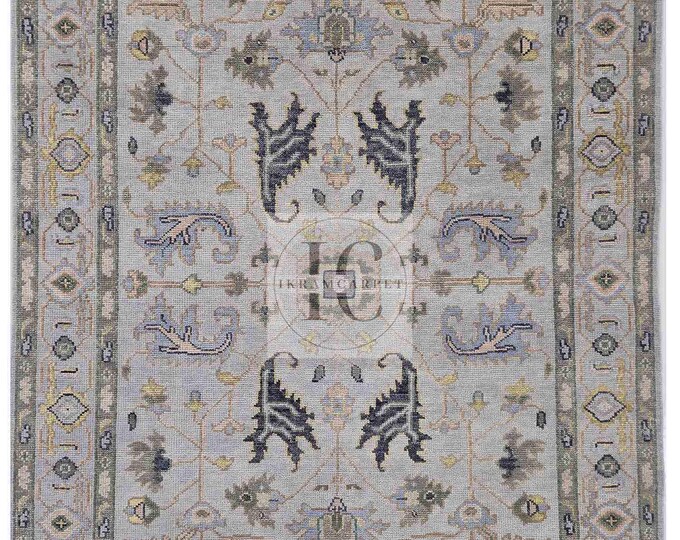 Oushak Rug Hand Knotted 8x10, 9x12, 10x14, Wool Traditional And Vintage Antique Oushak Wool Area Rug For Living Room Rug