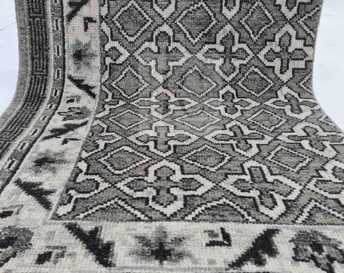 Oushak Rug Hand Knotted 8x10, 9x12, 10x14, Wool Traditional And Vintage Antique Oushak Wool Area Rug For Living Room Rug