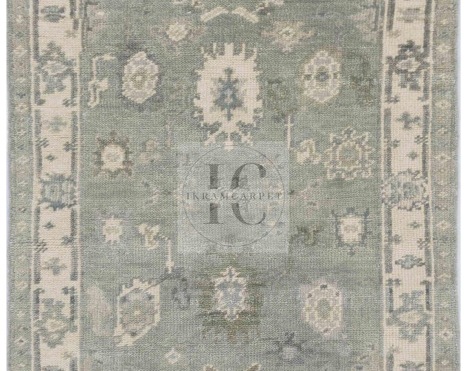 Oushak Rug Hand Knotted 8x10, 9x12, 10x14, Wool Traditional And Vintage Antique Oushak Wool Area Rug For Living Room Rug
