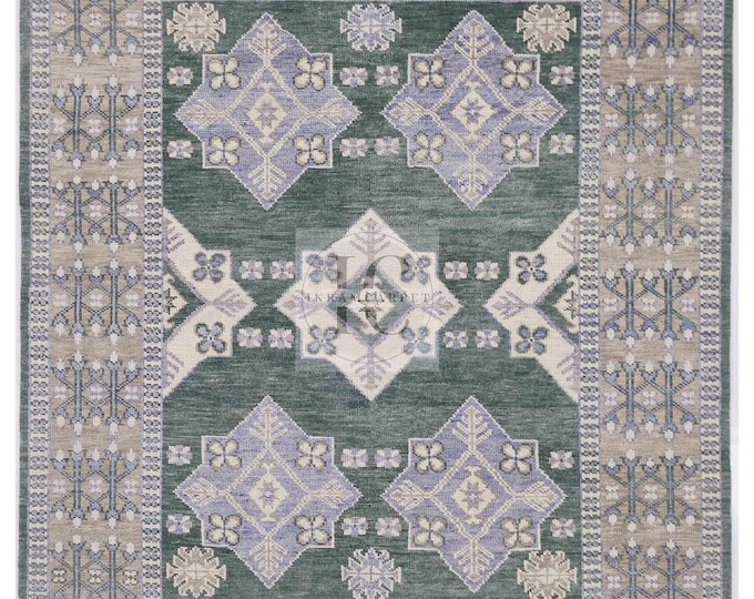 Oushak Rug Hand Knotted 8x10, 9x12, 10x14, Wool Traditional And Vintage Antique Oushak Wool Area Rug For Living Room Rug