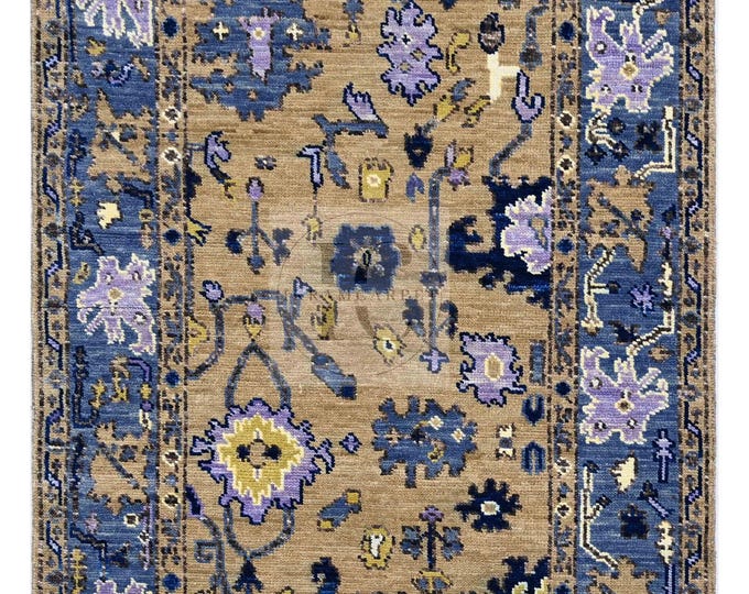 Oushak Rug Hand Knotted 8x10, 9x12, 10x14, Wool Traditional And Vintage Antique Oushak Wool Area Rug For Living Room Rug