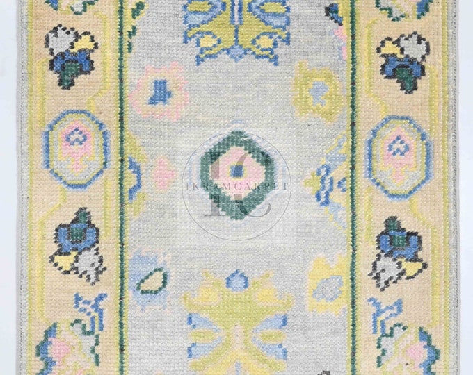 Oushak Rug Hand Knotted 8x10, 9x12, 10x14, Wool Traditional And Vintage Antique Oushak Wool Area Rug For Living Room Rug