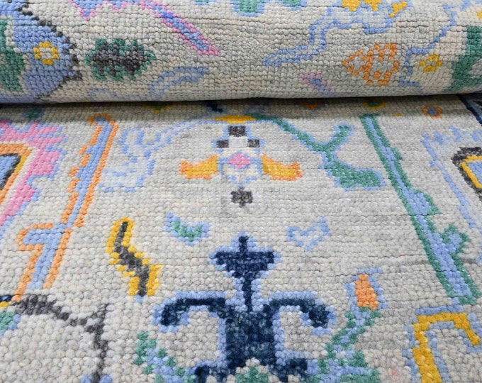 Oushak Rug Hand Knotted 8x10, 9x12, 10x14, Wool Traditional And Vintage Antique Oushak Wool Area Rug For Living Room Rug