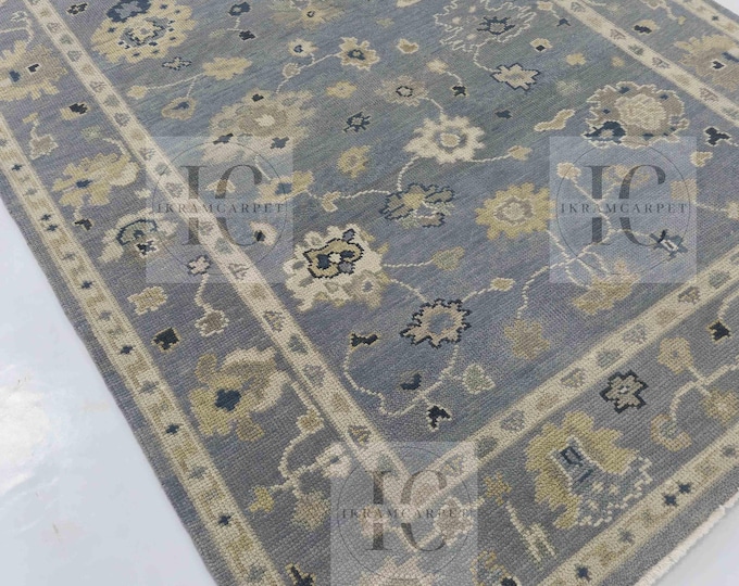 Oushak Rug Hand Knotted Wool Area Rug 8x10 9x12 10x14 Vintage Traditional Antique Living Room Carpet