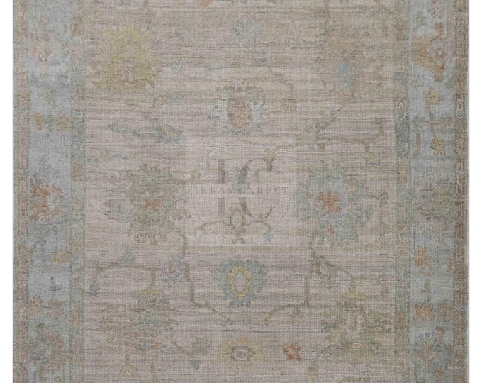 Oushak Rug Hand Knotted 8x10, 9x12, 10x14, Wool Traditional And Vintage Antique Oushak Wool Area Rug For Living Room Rug