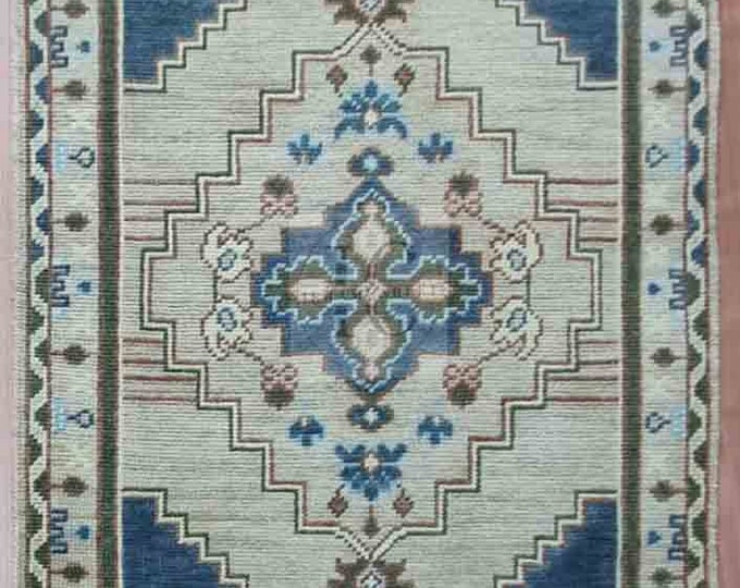 Oushak Rug Hand Knotted 8x10, 9x12, 10x14, Wool Traditional And Vintage Antique Oushak Wool Area Rug For Living Room Rug
