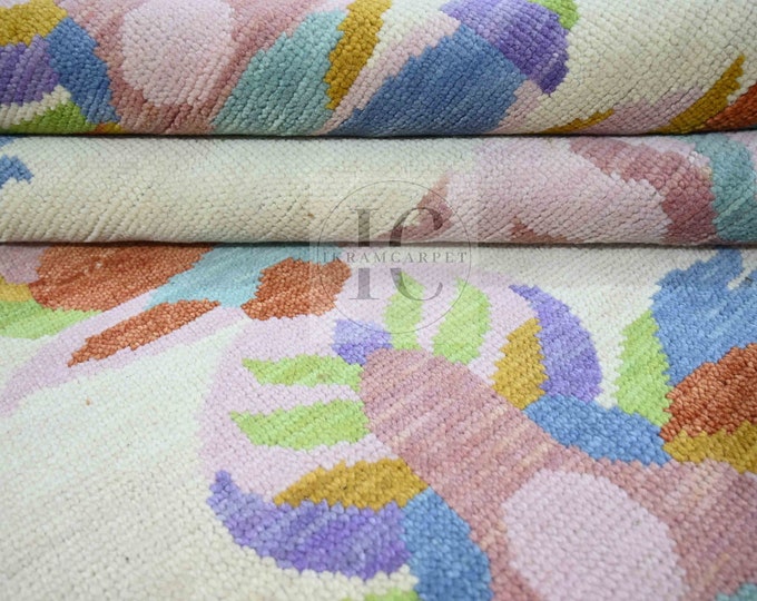 Oushak Rug Hand Knotted 8x10, 9x12, 10x14, Wool Traditional And Vintage Antique Oushak Wool Area Rug For Living Room Rug