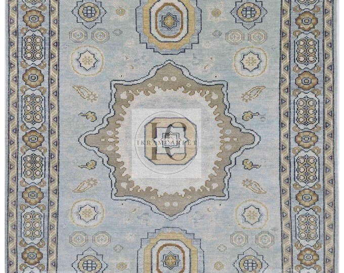 Oushak Rug Hand Knotted 8x10, 9x12, 10x14, Wool Traditional And Vintage Antique Oushak Wool Area Rug For Living Room Rug