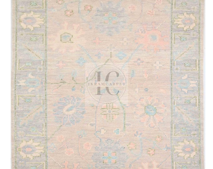 Oushak Rug Hand Knotted 8x10, 9x12, 10x14, Wool Traditional And Vintage Antique Oushak Wool Area Rug For Living Room Rug