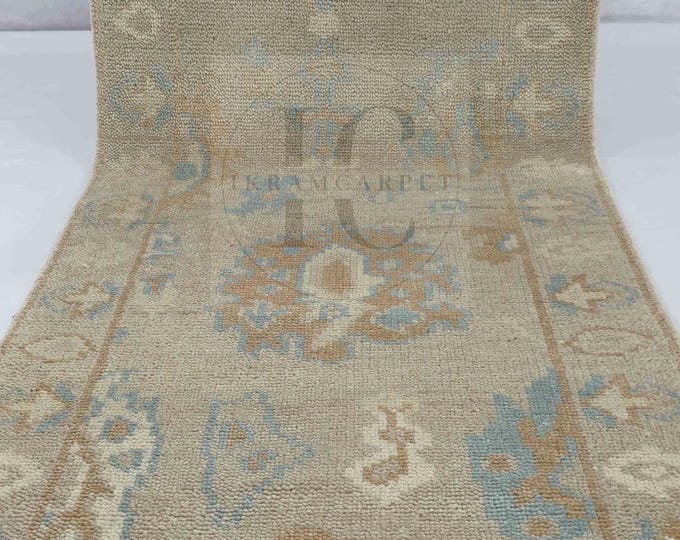 Oushak Rug Hand Knotted 8x10, 9x12, 10x14, Wool Traditional And Vintage Antique Oushak Wool Area Rug For Living Room Rug