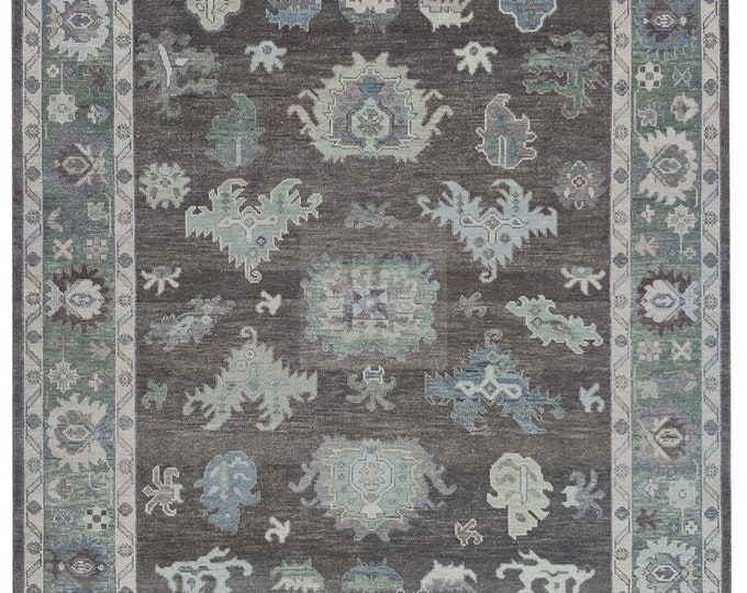 Oushak Rug Hand Knotted 8x10, 9x12, 10x14, Wool Traditional And Vintage Antique Oushak Wool Area Rug For Living Room Rug