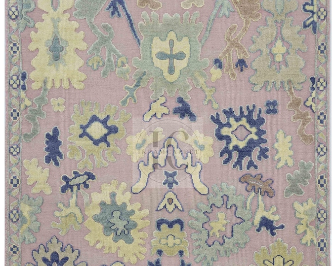 Oushak Rug Hand Knotted 8x10, 9x12, 10x14, Wool Traditional And Vintage Antique Oushak Wool Area Rug For Living Room Rug