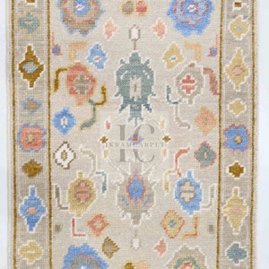 Oushak Rug Hand Knotted 8x10, 9x12, 10x14, Wool Traditional And Vintage Antique Oushak Wool Area Rug For Living Room Rug