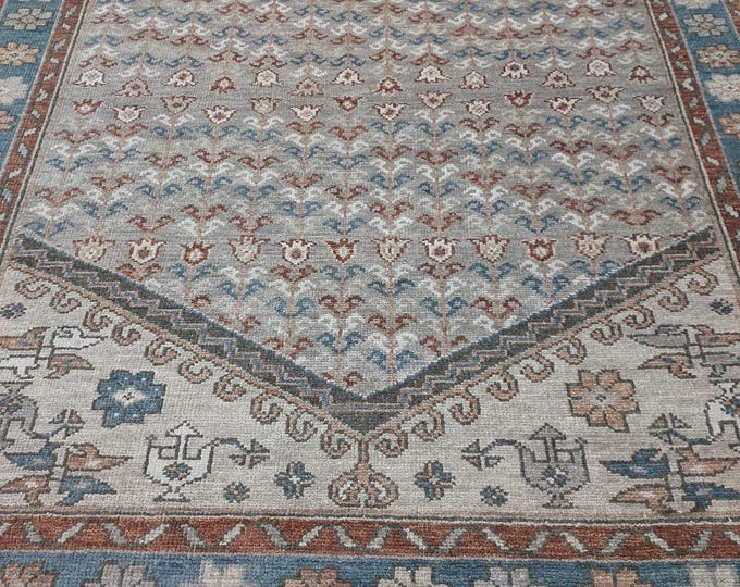 Oushak Rug Hand Knotted 8x10, 9x12, 10x14, Wool Traditional And Vintage Antique Oushak Wool Area Rug For Living Room Rug