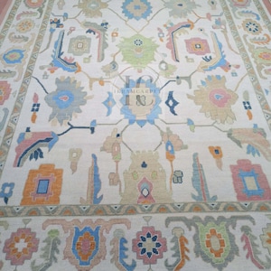 Oushak Rug Hand Knotted Wool Rugs for living room