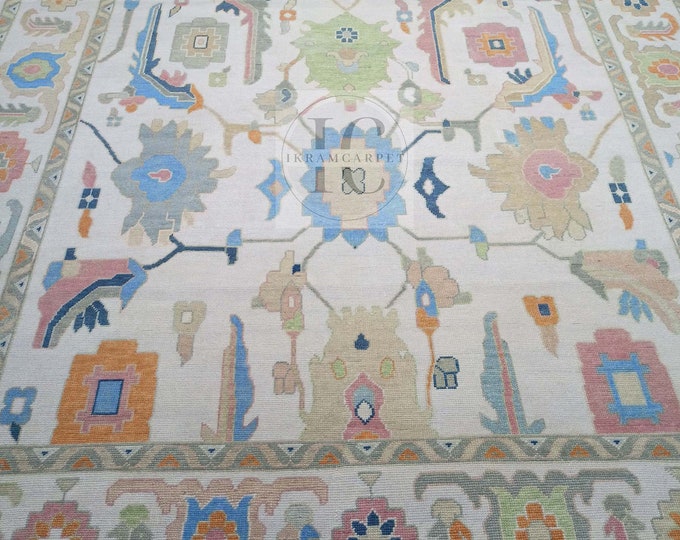 Oushak Rug Hand Knotted Wool Rugs for living room