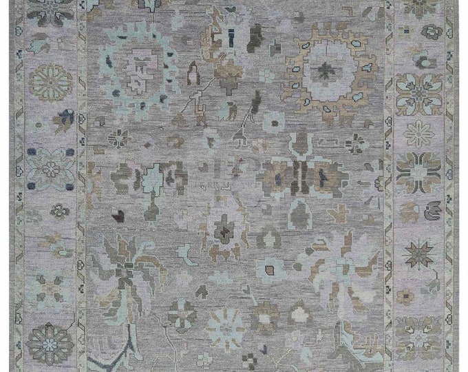 Oushak Rug Hand Knotted 8x10, 9x12, 10x14, Wool Traditional And Vintage Antique Oushak Wool Area Rug For Living Room Rug