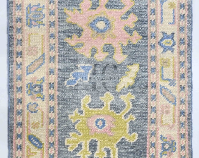 Oushak Rug Hand Knotted 8x10, 9x12, 10x14, Wool Traditional And Vintage Antique Oushak Wool Area Rug For Living Room Rug