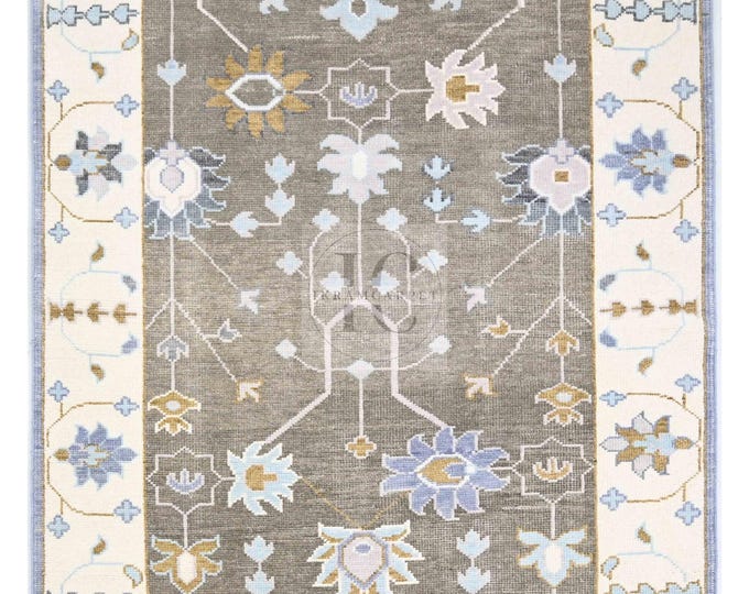 Oushak Rug Hand Knotted 8x10, 9x12, 10x14, Wool Traditional And Vintage Antique Oushak Wool Area Rug For Living Room Rug