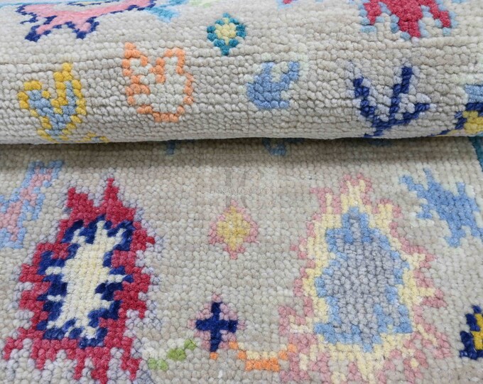 Oushak Rug Hand Knotted 8x10, 9x12, 10x14, Wool Traditional And Vintage Antique Oushak Wool Area Rug For Living Room Rug