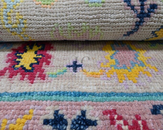 Oushak Rug Hand Knotted 8x10, 9x12, 10x14, Wool Traditional And Vintage Antique Oushak Wool Area Rug For Living Room Rug