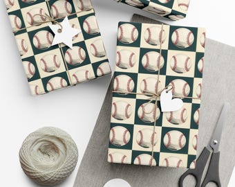 Baseball Gift Wrap Papers - Perfect for Sports Fans, Birthday Parties, Christmas, Baby Showers, or Any Celebration!