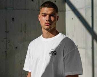 Vintage Lucky Strike Graphic Tee, Retro Unisex T-Shirt, Casual Streetwear, Gift for Smokers, Nostalgic Merch, Unique Graphic Apparel