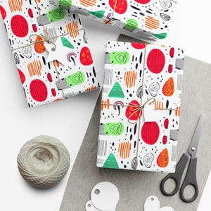 Set de papel de regalo colorido: Papel de regalo divertido para cumpleaños, fiestas, niños y regalos creativos. Papel de regalo con diseños únicos.