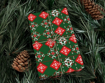 Festive Holiday Gift Wrap Papers, Christmas Wrapping Paper, Eco-Friendly Gift Wrap, Elegant Gift Packaging, Seasonal Celebration Supplies