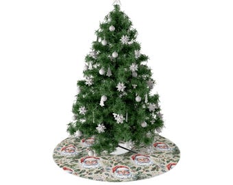 Whimsical Santa Christmas Tree Skirt, Festive Holiday Decor, Perfect for Christmas Celebrations, Cute Gift for Tree Lovers, Cozy Winter